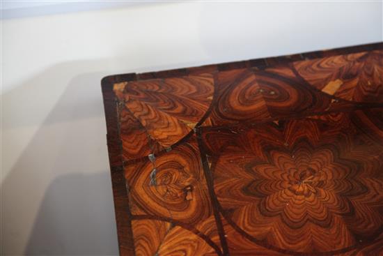 An 18th century and later oyster veneered chest, W.3ft 3in.